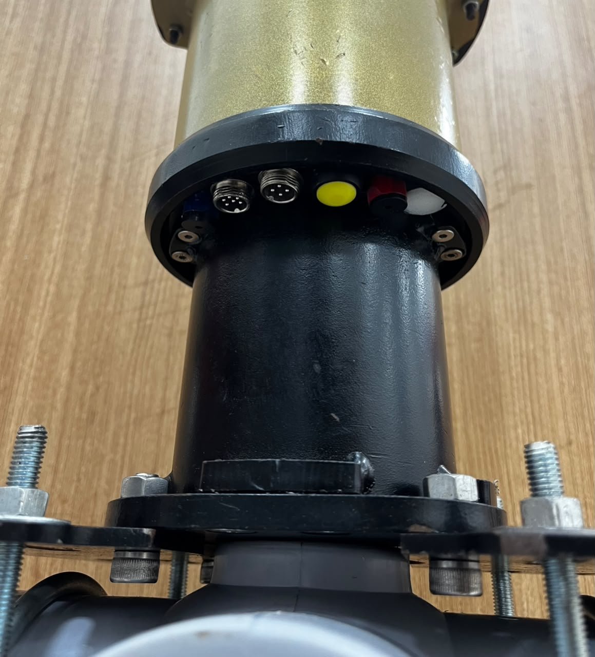 Actual lower connector panel on the supplied OrbiDrive unit